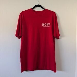 VTG NC State Wolfpack Party Animal Red Single Stitch T-shirt Adult Large